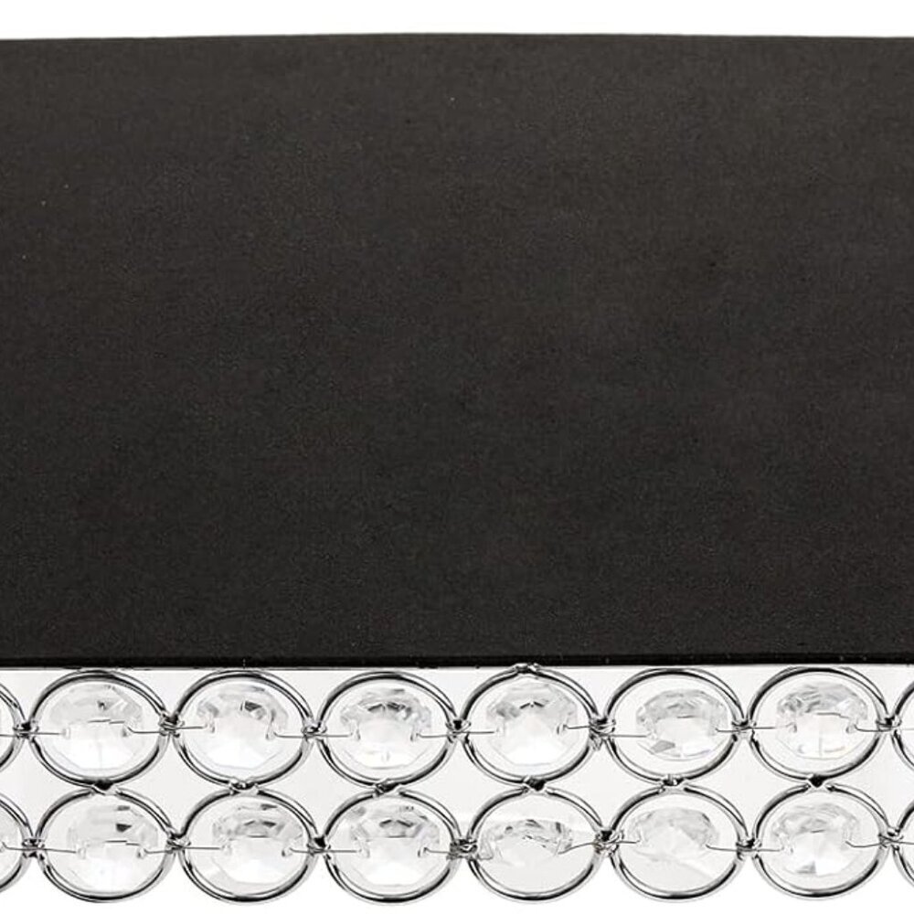 Crystal Cosmetic Makeup Tray, 12.3" x 8" Mirrored Vanity Tray, Large Jewelry Tri - Picture 6 of 6